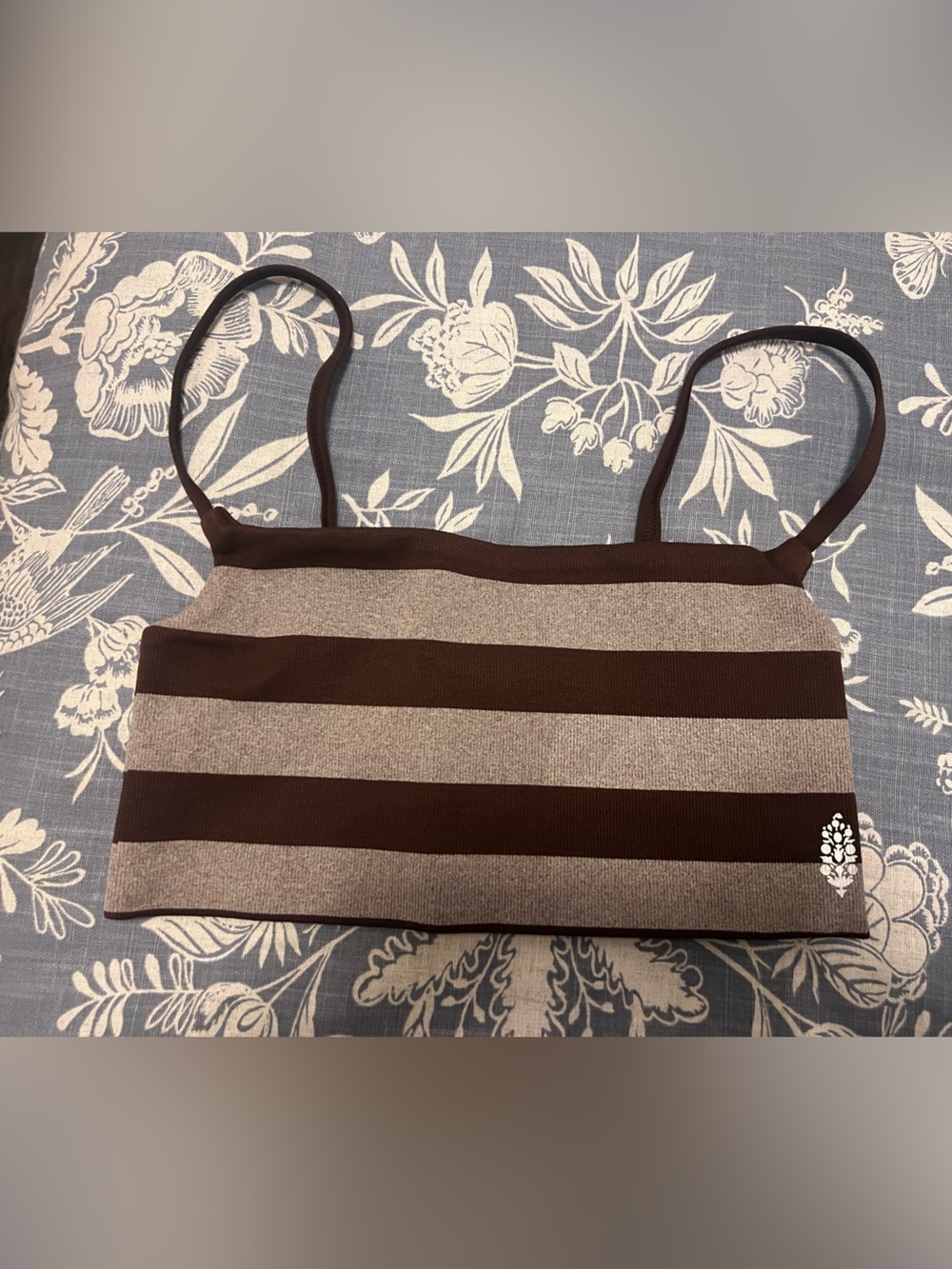 FREE PEOPLE MOVEMENT Striped Brown/Brown Sports Bra reversible M/L